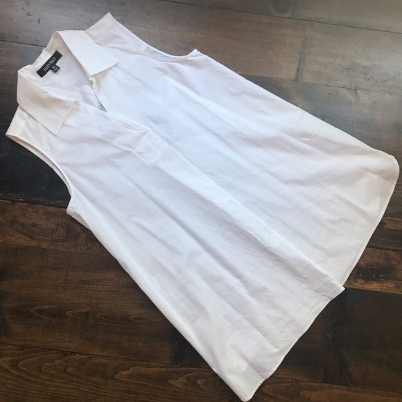 Ellen Tracy Tops - Ellen Tracy White Cotton Sleeveless Top